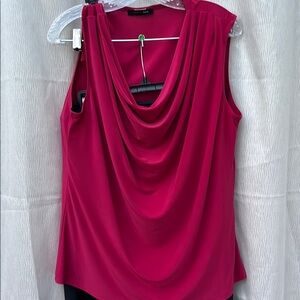 Jenni & Maris X-Large Red Sleeveless top with Draped neckline